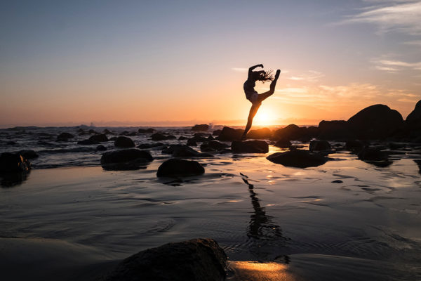 yoga flexibility sunset